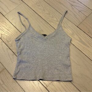 Brandy Melville ribbed grey tank